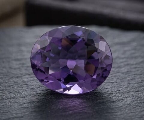 Natural Deep Purple Scapolite Oval Cut Gemstone