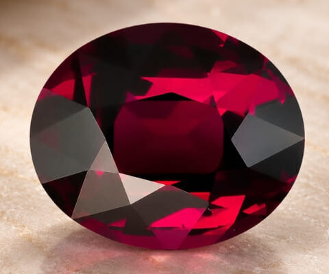 Natural Deep Red Almandine Garnet Oval Cut Gemstone