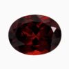 Natural deep red zircon gemstone