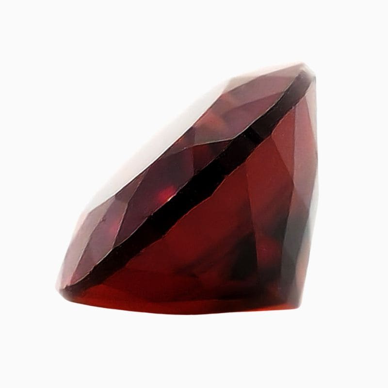 deep red zircon gemstone