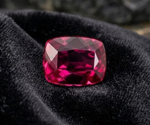 Natural Deep Pink Rubellite Tourmaline Cushion Cut Gemstone