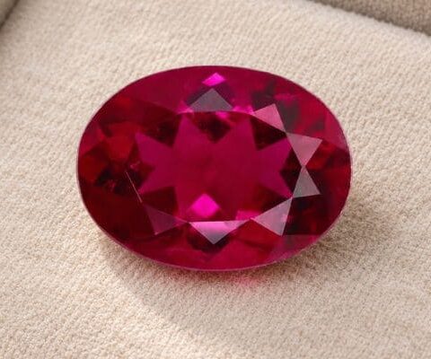 Oval Red Rubellite Tourmaline