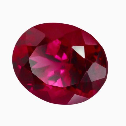 Natural red rubellite tourmaline gemstone