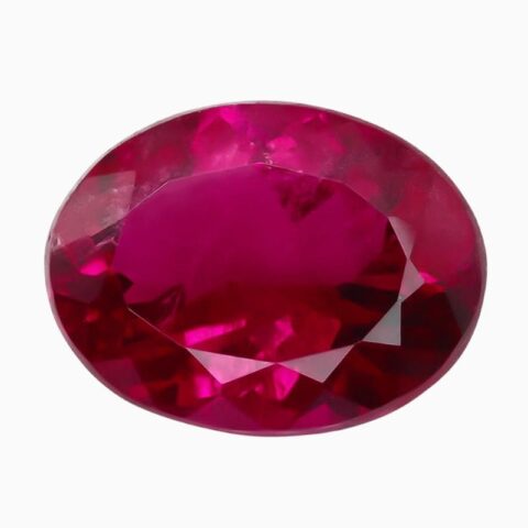 Natural red rubellite tourmaline gemstone