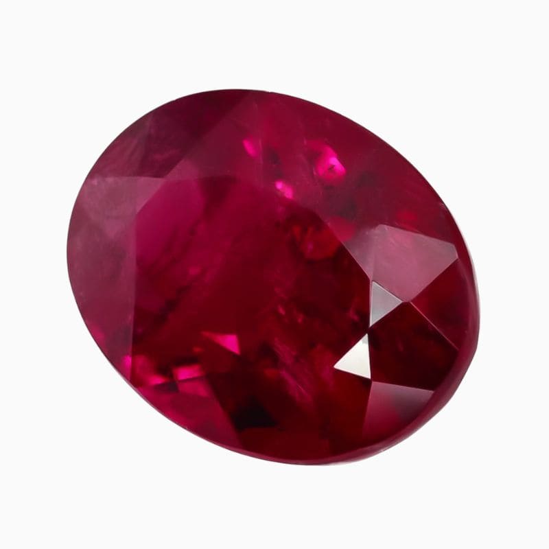 Natural red rubellite tourmaline gemstone