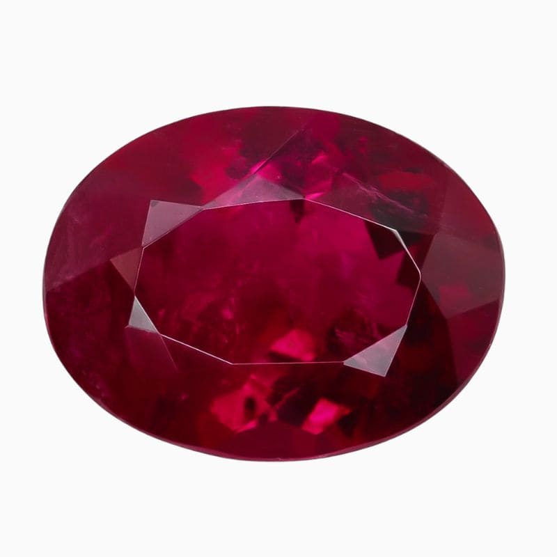 Natural red rubellite tourmaline gemstone