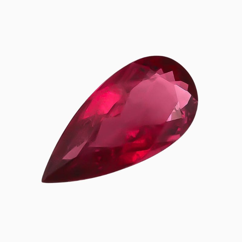 Natural red rubellite tourmaline gemstone