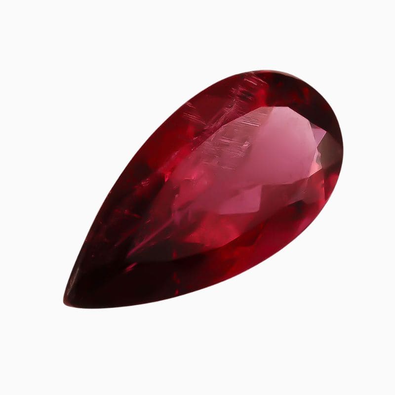 Natural deep red rubellite gemstone