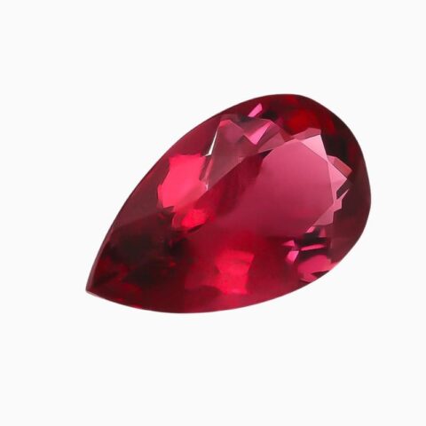 Natural red rubellite tourmaline gemstone