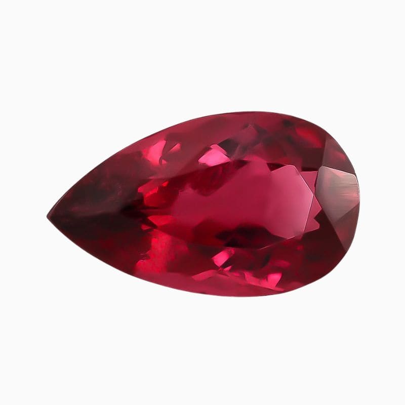Natural red rubellite tourmaline gemstone