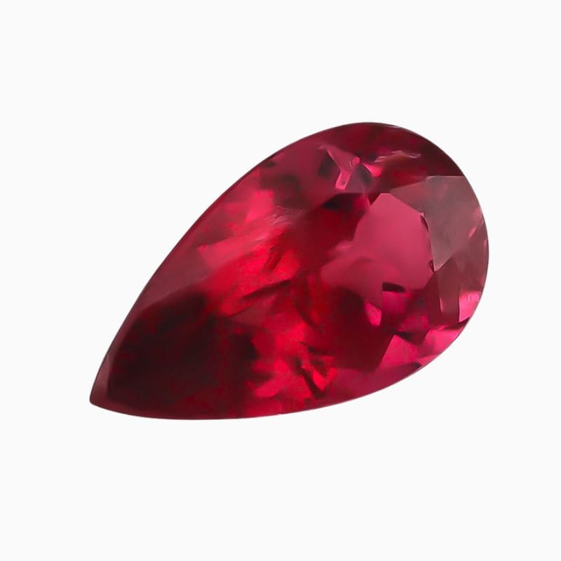 Natural red rubellite tourmaline gemstone