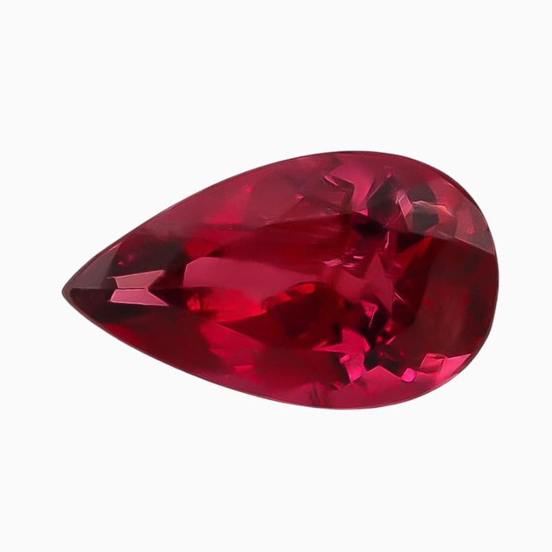 Natural red rubellite tourmaline gemstone