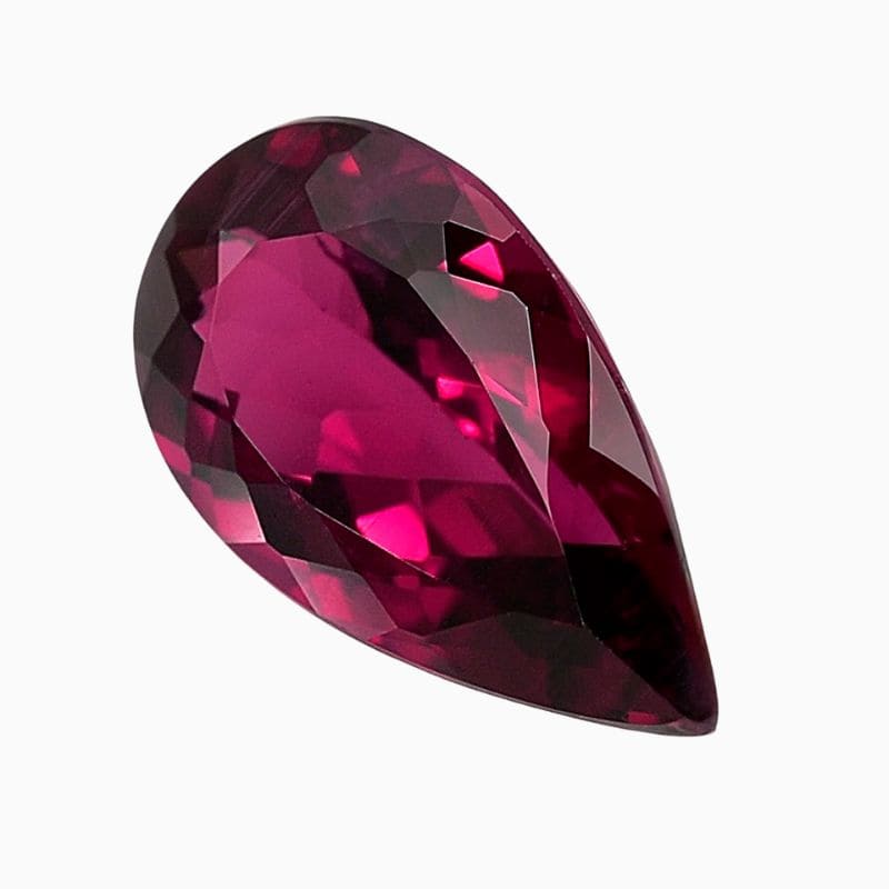 Natural red rubellite gemstone