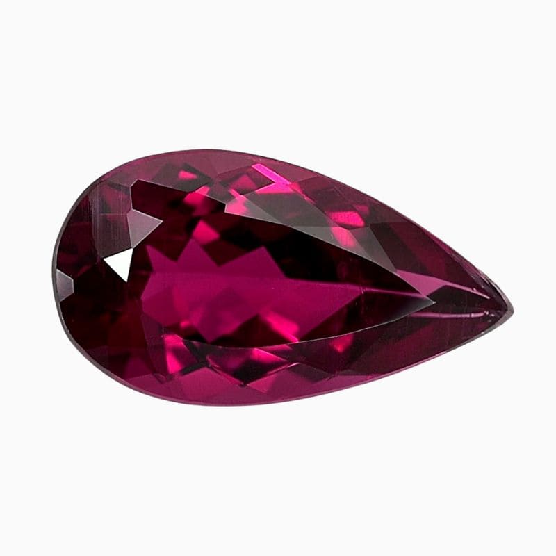 Natural red rubellite gemstone