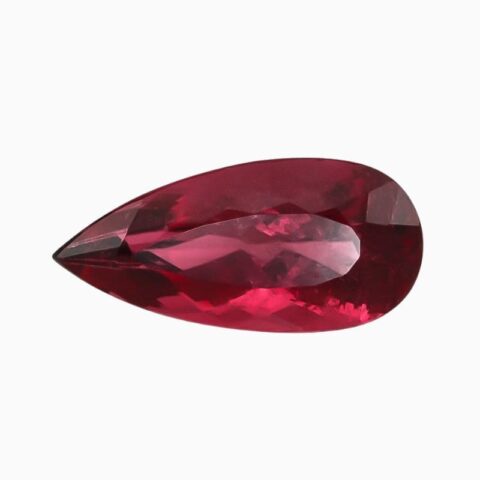 Natural red rubellite tourmaline gemstone