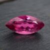 Natural Rubellite Tourmaline gemstone with vibrant raspberry-pink color and marquise cut, front view.