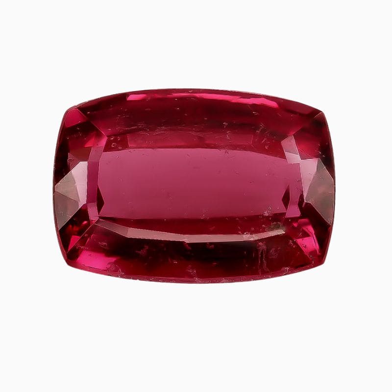 Natural deep red rubellite gemstone