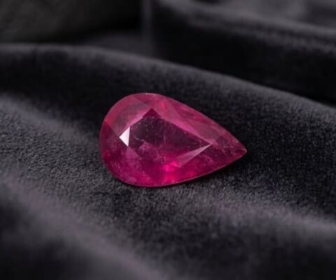 Natural Deep Pink Rubellite Tourmaline Gemstone Front View