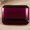 Natural Deep Red Rubellite Tourmaline Emerald Cut Front View