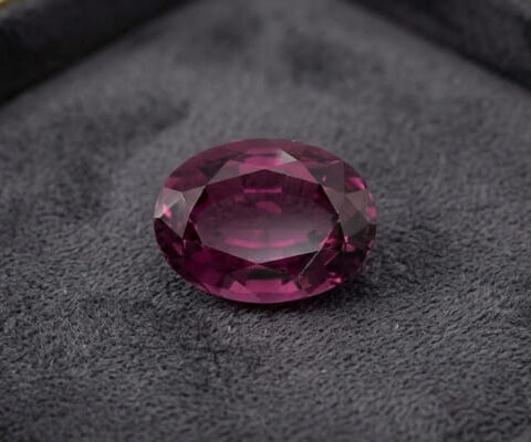 Natural Deep Pink Rubellite Tourmaline Oval Cut Front View