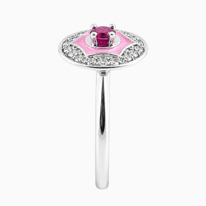 Round ruby ring