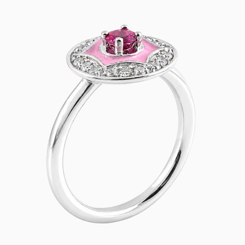 Round ruby ring