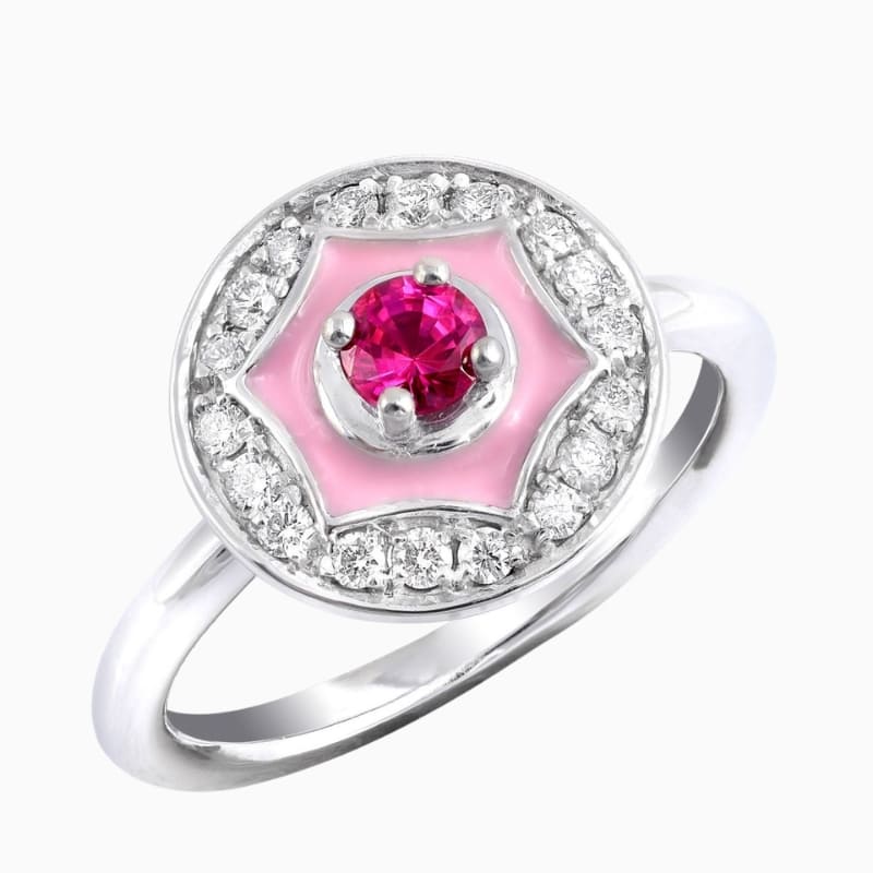 Round ruby ring