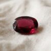 Natural Deep Red Ruby Oval Cut Gemstone Front View