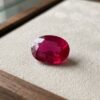 Natural Deep Pink Ruby Oval Cut Gemstone Front View