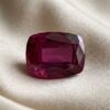 Natural Deep Pink Ruby Cushion Cut Gemstone Front View