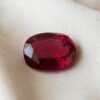 Natural Deep Red Ruby Oval Cut Gemstone Front View