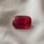 Natural Bright Red Ruby Cushion Cut Gemstone Front View