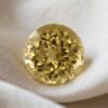 Natural Golden Yellow Sinhalite Round Cut Gemstone Front View