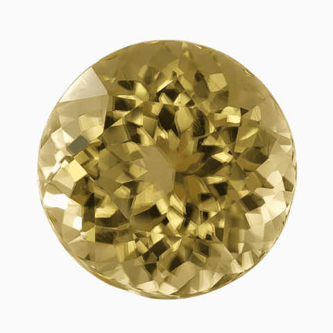 Natural warm golden yellow sinhalite gemstone