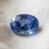 Natural Sri Lankan Light Cornflower Blue Sapphire Oval Cut Front View