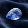Natural Sri Lankan Light Cornflower Blue Sapphire Pear Cut Angled View