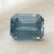 Natural Teal Blue Green Sapphire Emerald Cut Front View