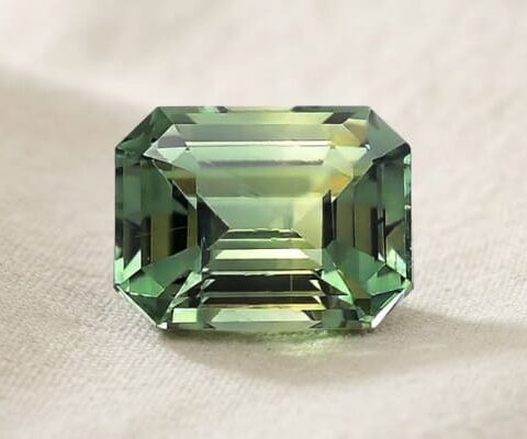 Teal Bluish Yellowish Green Sapphire