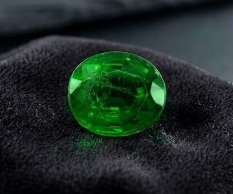 Oval Natural Green Tsavorite