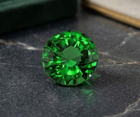 Round Vivid Green Tsavorite