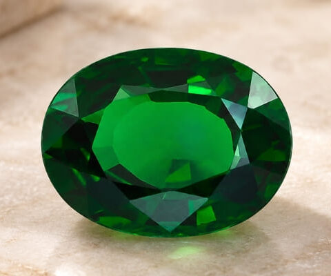 Oval Vivid Green Tsavorite