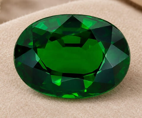 Oval Bright Green Tsavorite
