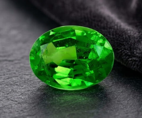 Oval Refined Green Tsavorite