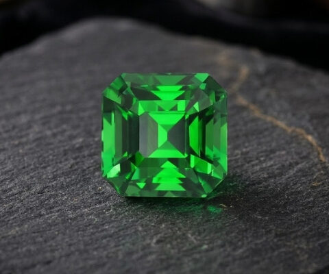Octagonal GIA-Certified Tsavorite