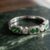 Round Tsavorite Garnet Diamond Stackable Ring