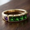Tsavorite Garnet Amethyst Ring