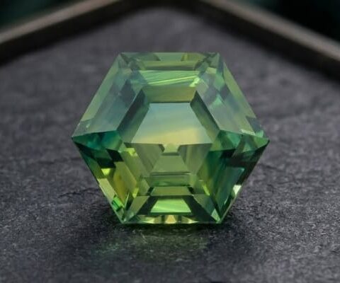 Unheated Green-Yellow-Blue Sapphire