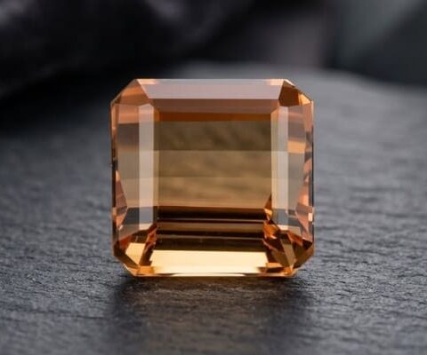 Unheated Octagonal Orange Imperial Topaz