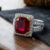 Unheated Tanzanian Ruby Diamond Ring
