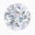 Natural near-colorless round zircon gemstone